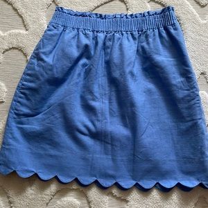 Jcrew pull on skirt with scalloped bottom
